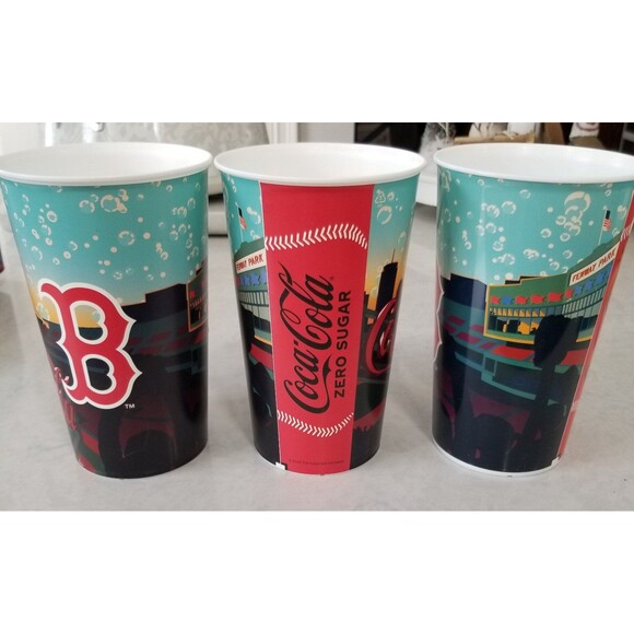 Mlb Boston Red Sox 2023 Collectible Cup Fenway Park Souvenir Coke Zero Sugar 3pk - Picture 2 of 11